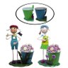 Kit 2 Bonecos Decorativos Casal Ferro Casa Flores e Jardim Enfeitar (BON-M-17) - 1