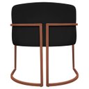 Ver imagem 7 de Kit 2 Poltronas Recepção Luna Tecido Sintético Cores Base de Ferro Bronze