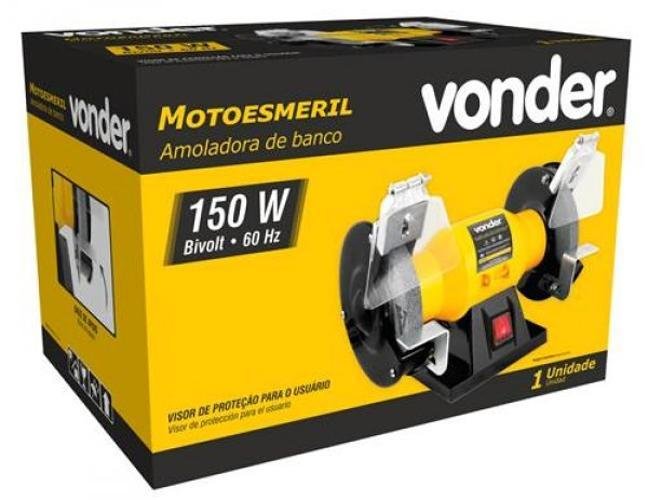 Motoesmeril 150w Bivolt Desbaste Afiação Oficina - Vonder - 3