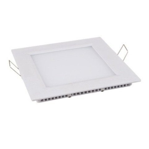 Luminária Painel Plafon LED Quadrado Branco Embutir 6W (90509)