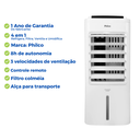 Ver imagem 3 de Climatizador Ar Frio 4x1 Ventilador Umidificador Controle