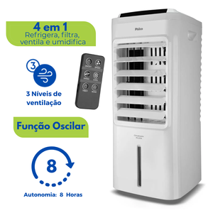Climatizador Ar Frio 4x1 Ventilador Umidificador Controle