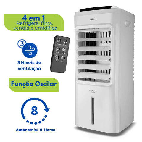 Climatizador Ar Frio 4x1 Ventilador Umidificador Controle