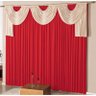 Cortina Imperial 2,00m x 1,80m - Tecido Malha Gel - Vermelho - 1