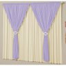 Cortina Marcela 2,00m x 1,80m - Tecido Malha - Lilás - 1
