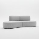 Ver imagem 1 de Sofá Orgânico Módulo Curvo Savana Boucle Cinza Claro - Montanari's Decor