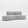 Sofá Orgânico Módulo Curvo Savana Boucle Cinza Claro - Montanari's Decor - 1