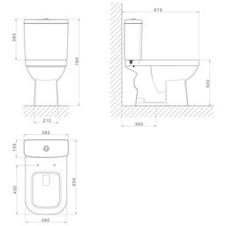 Kit Quadra Bacia+caixa Acoplada+assento Kp.211.17 Branco - Deca - 4