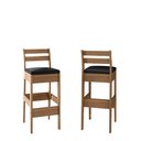 Ver imagem 2 de Conjunto com 02 Banquetas Gourmet Cedro Gold 11C