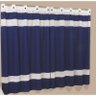 Cortina Luiza 3,00m x 2,80m - Tecido Gorgurinho - Marinho - 1