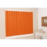 Cortina Mônica 3,00m x 2,70m - Tecido Gorgurinho - Cenoura - 2