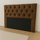 Ver imagem 2 de Cabeceira Estofada Queen 160x117cm de Alltura Modelo até o Chão:marrom Médio