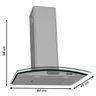 Coifa de Parede 60cm Vidro Curvo Slim Fogatti - 2