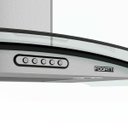 Ver imagem 3 de Coifa de Parede 70cm Vidro Curvo Duto Slim Fogatti Inox