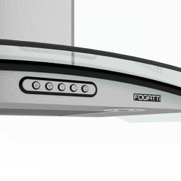 Coifa de Parede 90cm Vidro Curvo Slim Fogatti - 3
