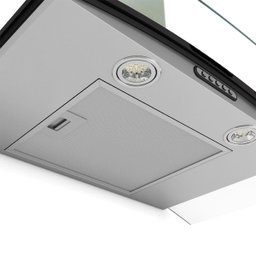 Coifa de Parede 90cm Vidro Curvo Slim Fogatti - 4