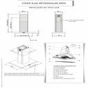 Ver imagem 4 de Coifa Ilha 90cm Retangular Fogatti Inox
