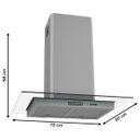 Ver imagem 3 de Coifa Ilha 75cm Vidro Reto Fogatti Inox