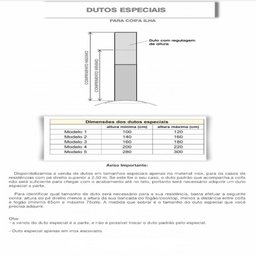 Coifa Ilha 90cm Retangular Fogatti Inox - 6 Coifa Ilha 90cm Retangular Fogatti Inox - 6