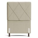 Ver imagem 2 de Cabeceira Cama Box Solteiro Mel 90cm com Frame Linho Bege - Desk Design