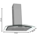 Ver imagem 2 de Coifa de Parede 70cm Vidro Curvo Duto Slim Fogatti Inox