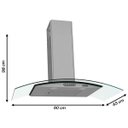 Ver imagem 2 de Coifa de Parede 90cm Vidro Curvo Slim Fogatti