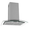 Coifa Ilha 75cm Vidro Curvo Fogatti Inox - 2