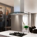 Ver imagem 1 de Coifa Ilha 75cm Vidro Curvo Fogatti Inox