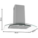 Ver imagem 3 de Coifa de Ilha 90cm Vidro Curvo Slim Fogatti Inox