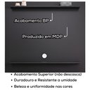 Ver imagem 5 de Painel Suspenso para Tv 50 Polegadas Bp 120 Cm Tessa Preto Eratto Moveis