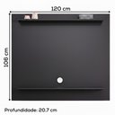 Ver imagem 3 de Painel Suspenso para Tv 50 Polegadas Bp 120 Cm Tessa Preto Eratto Moveis