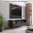 Ver imagem 6 de Painel Suspenso para Tv 50 Polegadas Bp 120 Cm Tessa Preto Eratto Moveis