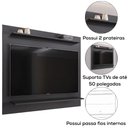 Ver imagem 4 de Painel Suspenso para Tv 50 Polegadas Bp 120 Cm Tessa Preto Eratto Moveis