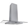 Coifa de Ilha 90cm Vidro Reto Slim Fogatti Inox - 1