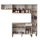 Ver imagem 3 de Armário de Cozinha Modulada 2,25m 4 Peças Essencia Frise Genialflex