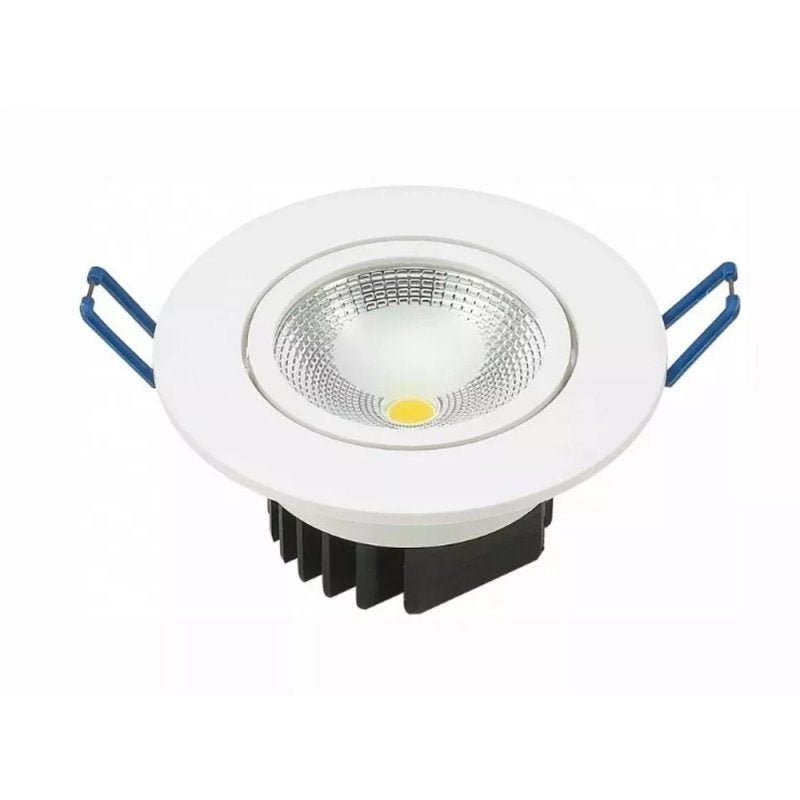 Spot LED Dicróica Cob 5W Direcionável Branco Quente Redondo Kit 4 - 2