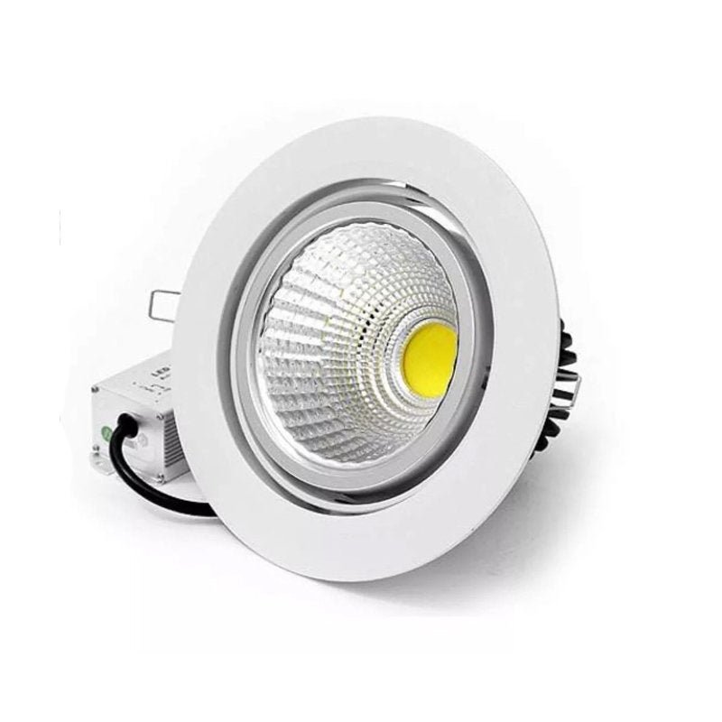 Spot LED Dicróica Cob 5W Direcionável Branco Quente Redondo Kit 4 - 3