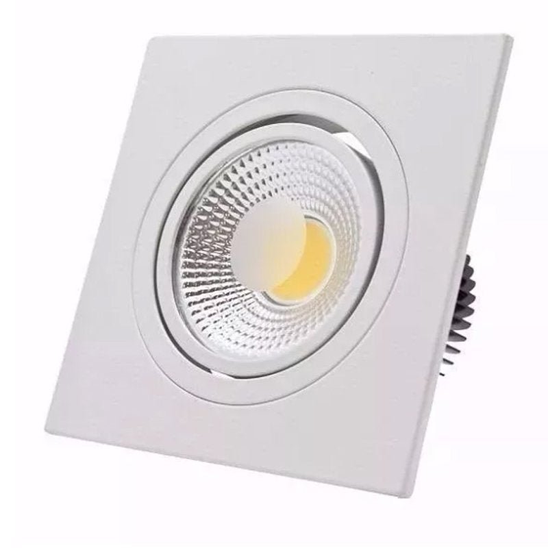Spot LED Dicróica Cob 5W Direcionável Branco Quente Quadrado Kit 4 - 2