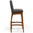 Ver imagem 5 de Kit 05 Banquetas Altas Para Cozinha Sala de Jantar Fixa Mila B04 Linho Cinza Escuro - Lyam Decor