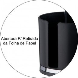 Porta Rolo de Papel Toalha em Plástico Ps Eleganza - Preto - 4