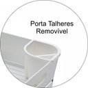 Ver imagem 4 de Escorredor De Louças Para 13 Pratos Em Plástico PS Eleganza - Branco