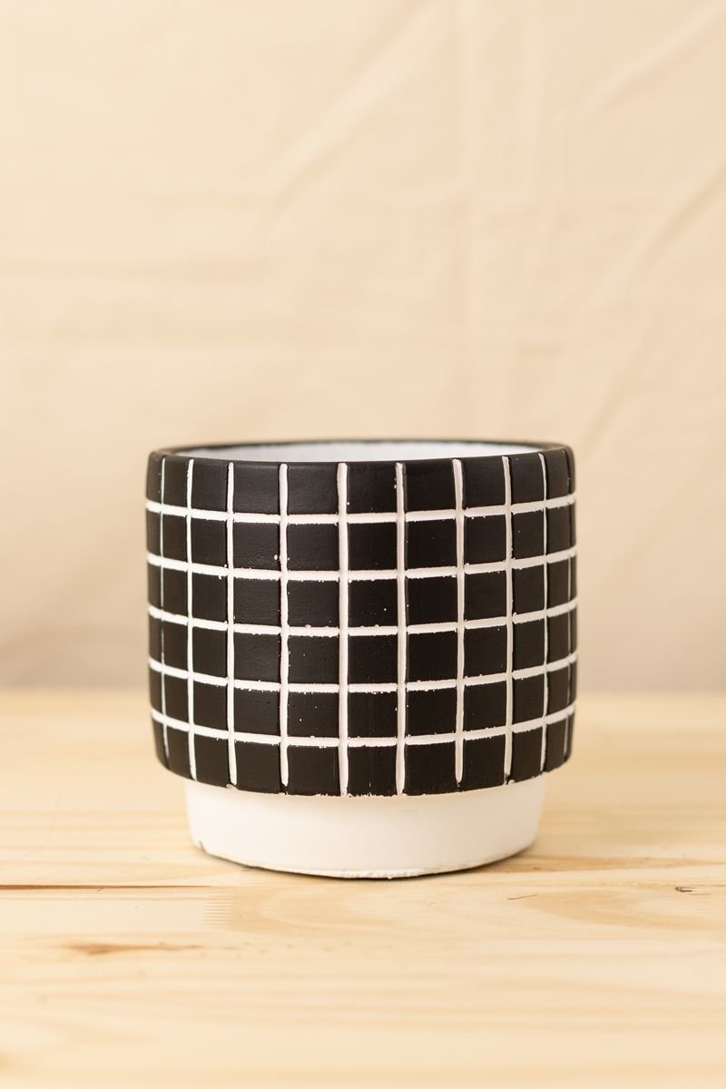 Vaso Grid Preto M - 2