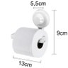 Kit Banheiro Papeleira e Espelho Antiembaçante Fixação Por Ventosa ABS Branco - 2
