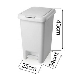 Lixeira Click e Pedal 20 Litros Branca - 2