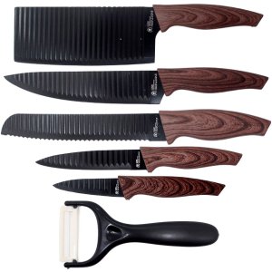 Kit Jogo de Faca Conjunto Faqueiro Churrasco Cozinha 6 Peças