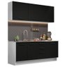 Armário de Cozinha Compacta 180cm Branco Preto Agata Madesa 01 - 11