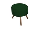 Ver imagem 3 de Kit Poltrona Decorativa Aurora + 1 Puff Redondo Suede Verde Pés Madeira Mz Decor