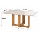Ver imagem 4 de Canto Alemão Baú com Mesa Retangular Tampo em Vidro e 2 Cadeiras Casuá Mel Off White