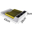 Ver imagem 2 de Escorredor de Louças Para 11 Pratos - Branco/Amarelo