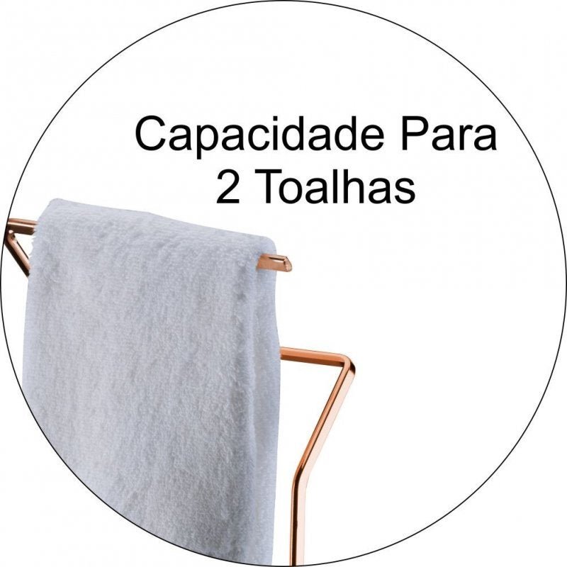 Toalheiro Simples Rosto Mãos De Bancada Lavabo - Cobre - 2